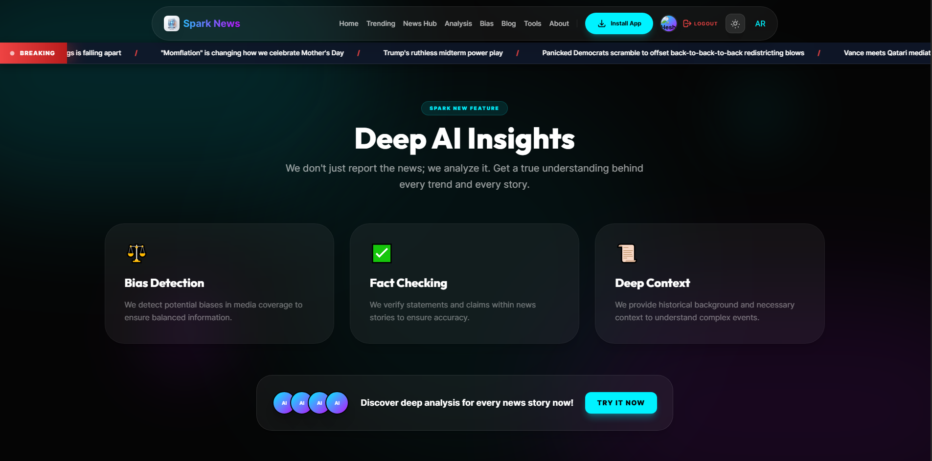 Spark News - AI Bias Checker gallery image