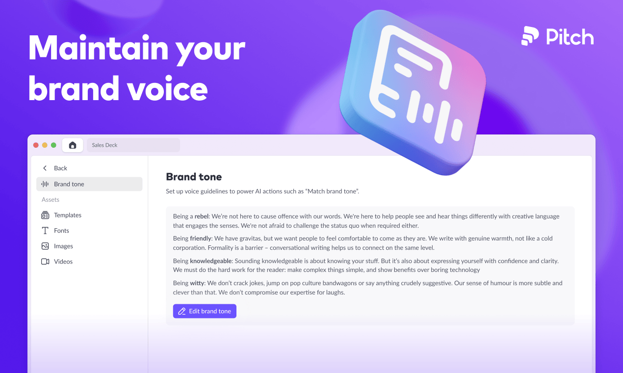 Pitch AI Actions gallery image