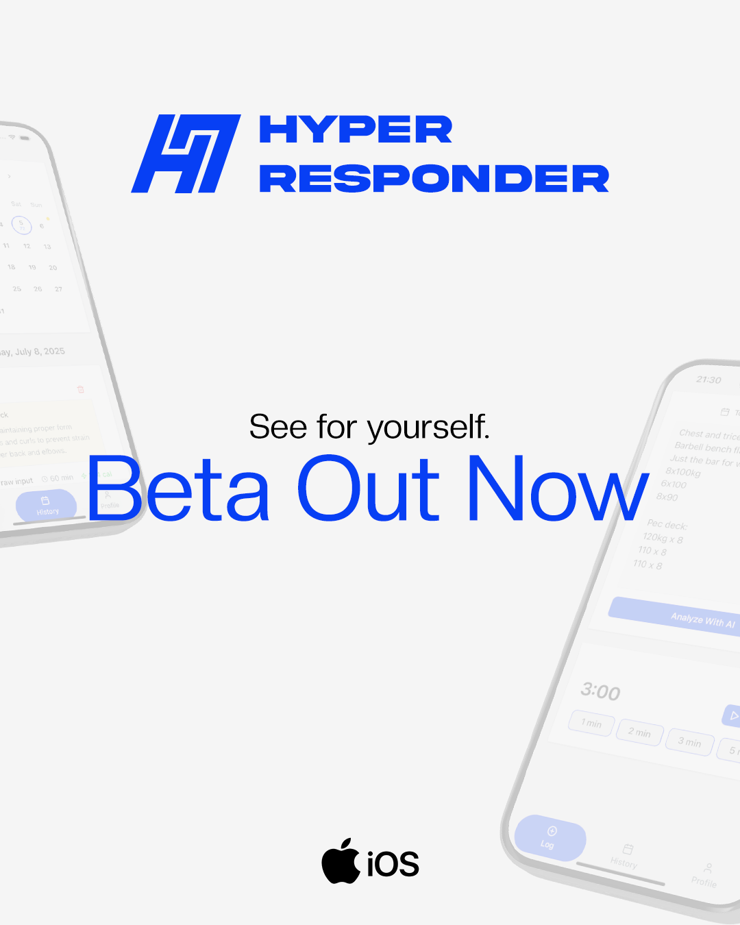 Mídia 10 de HyperResponder: AI Logger de exercícios - Beta fechada para levantadores: registro de formato livre sem esforço