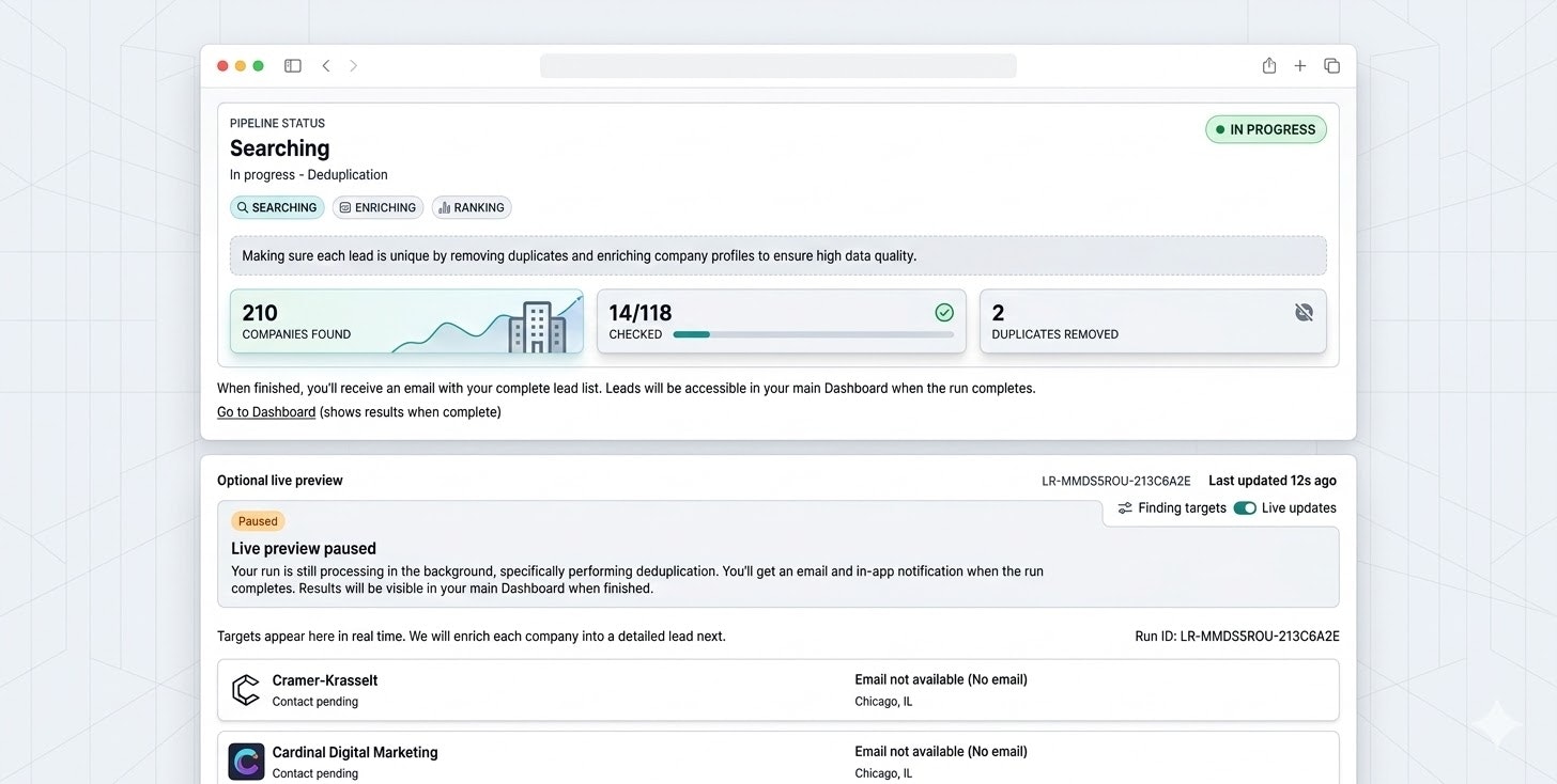 Prospect Engine - Screenshot 3 showing product features and functionality