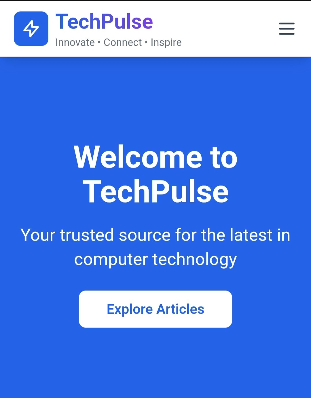 TechPulse  - Main product screenshot demonstrating key features and user interface
