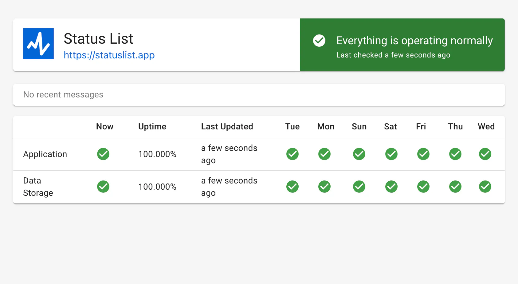 Status List gallery image