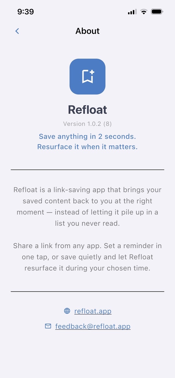 Refloat. Never miss links gallery image