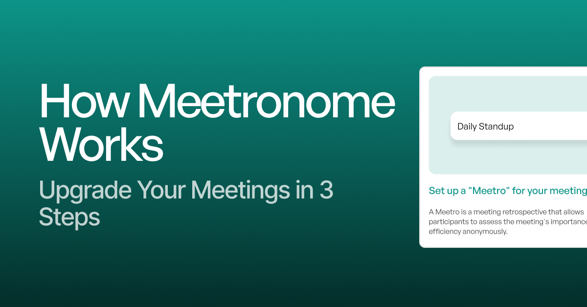 메트로놈 - 생산적인 회의는 Meetronome과 함께 이루어집니다 미디어 1