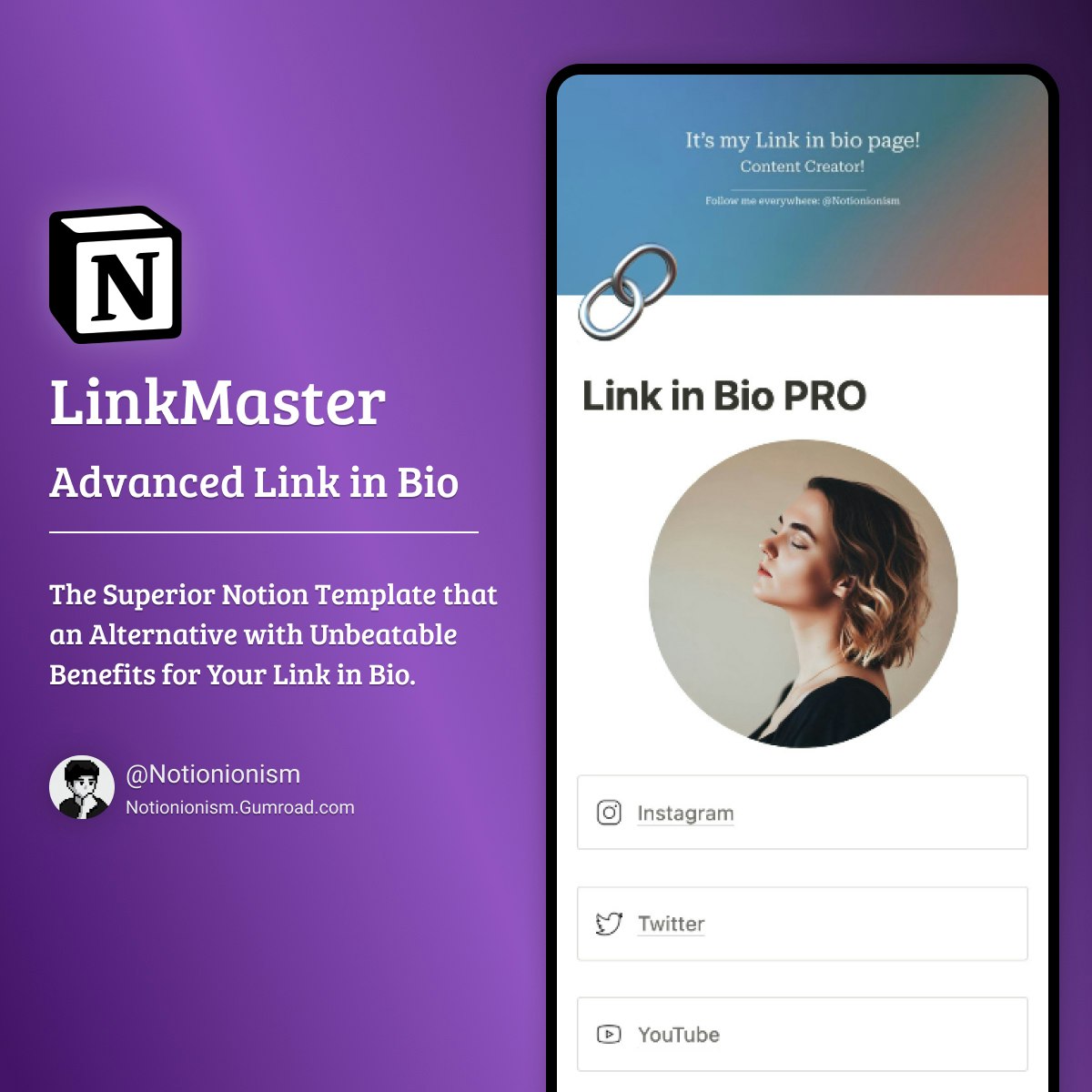 Linkmaster: Pautan dalam Templat Pengertian Bio
