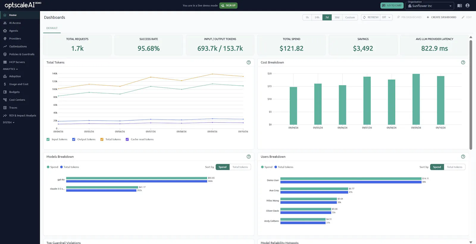 AI ROI & AI Governance Platform screenshot 1