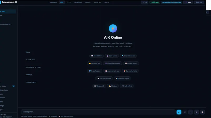AI Agentic Automation Platform - AIK  screenshot 4