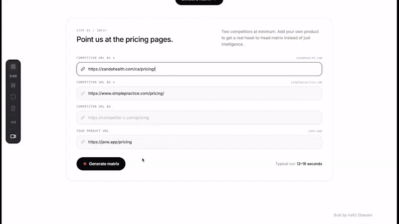RivalPage screenshot 1 (video preview)