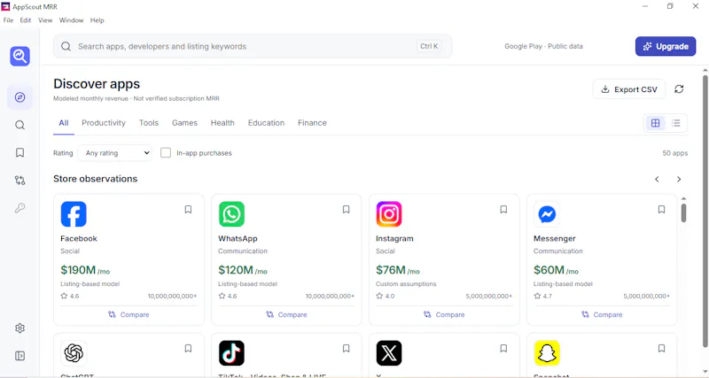 AppScoute MRR screenshot 2
