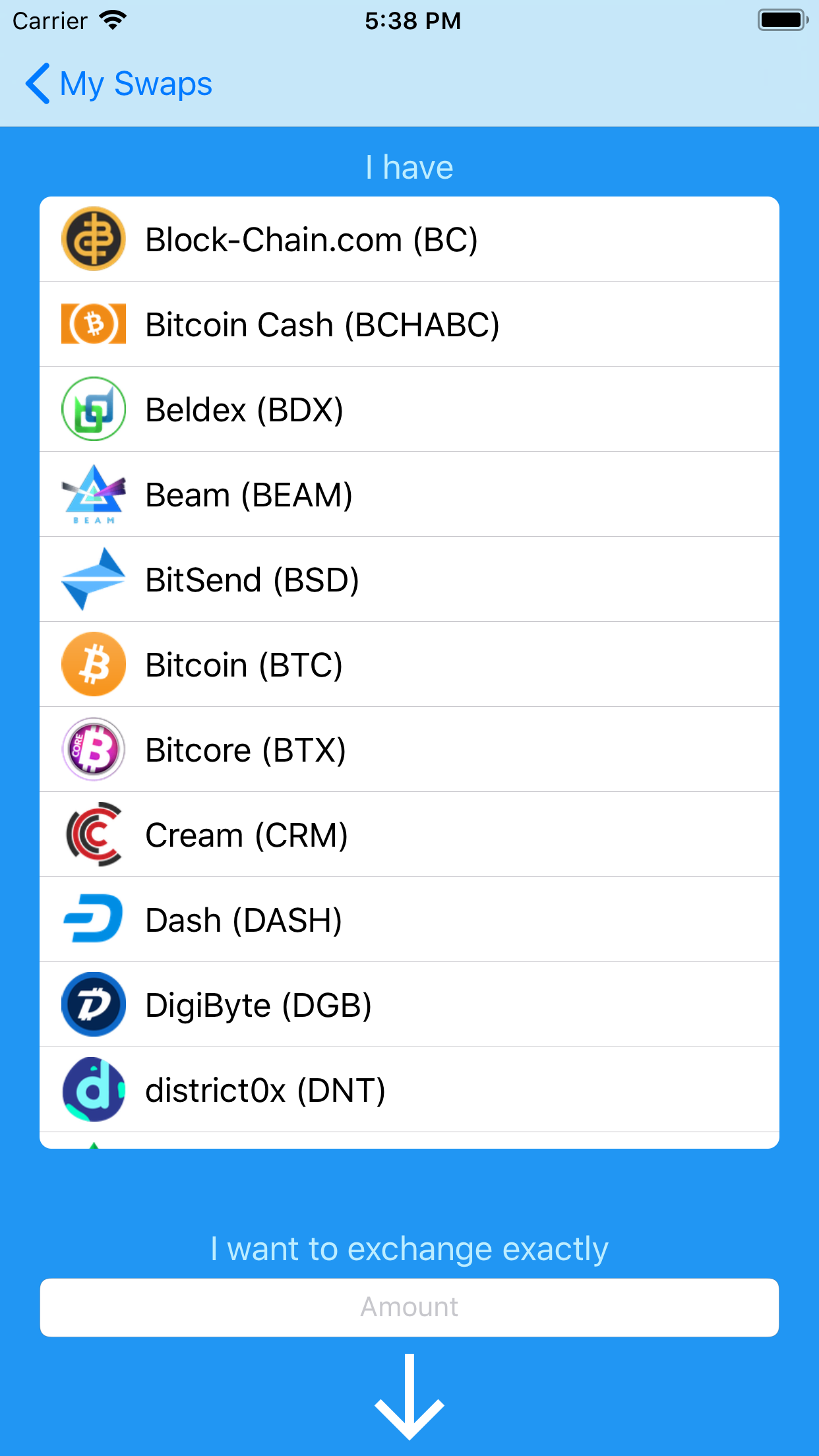 Swap Cryptocurrency for iPhone & iPad gallery image