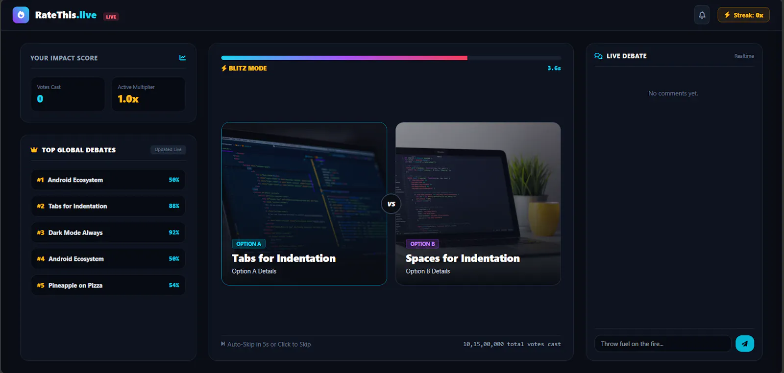 RateThis.live screenshot 1