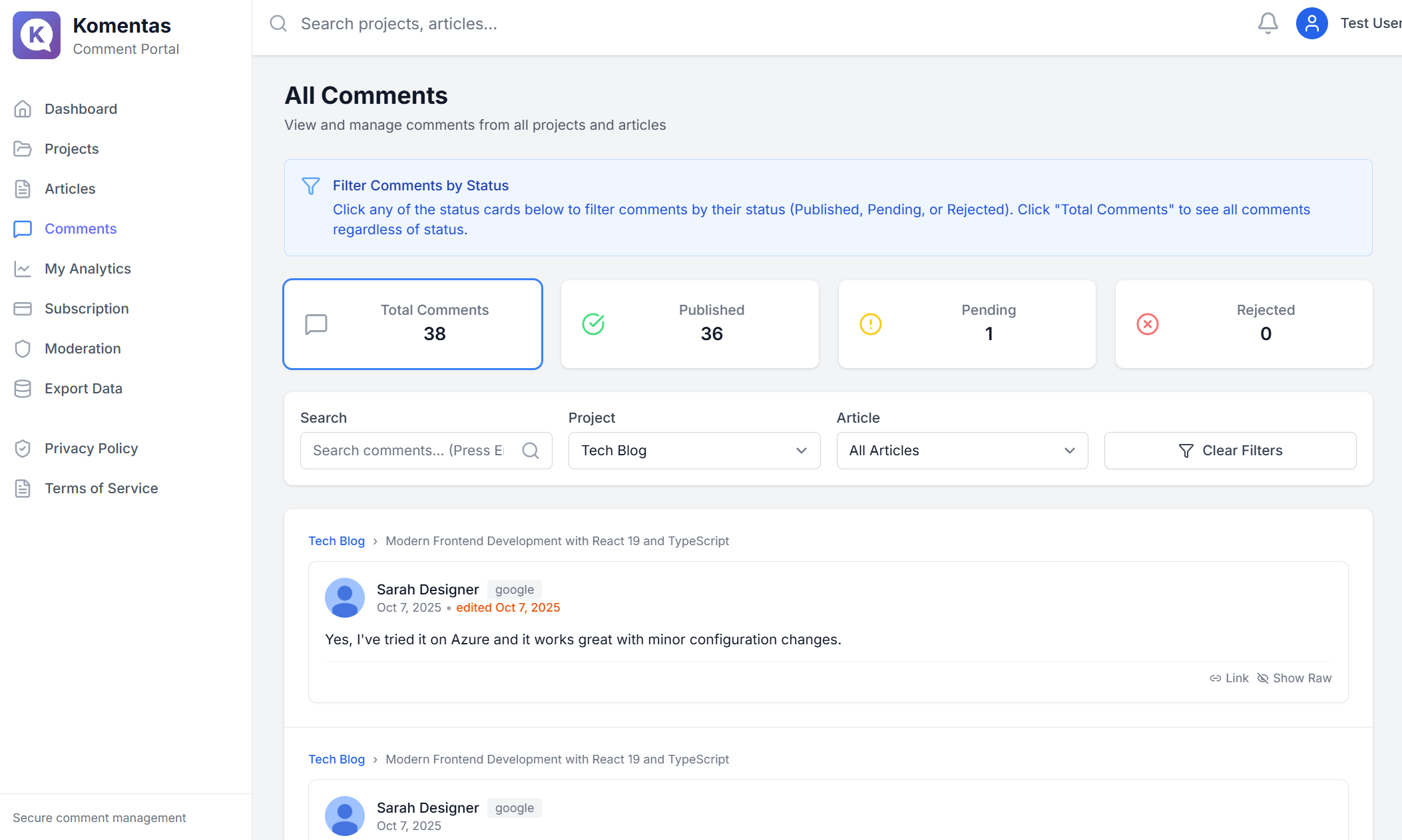 Komentas gallery image