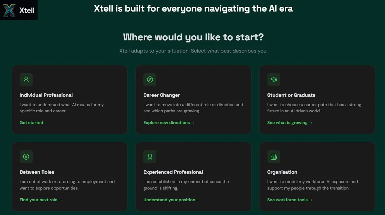 Xtell: AI Career & Labour Market Intel screenshot 2