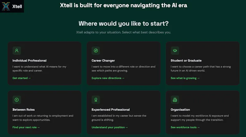 Xtell: AI Career & Labour Market Intel screenshot 2