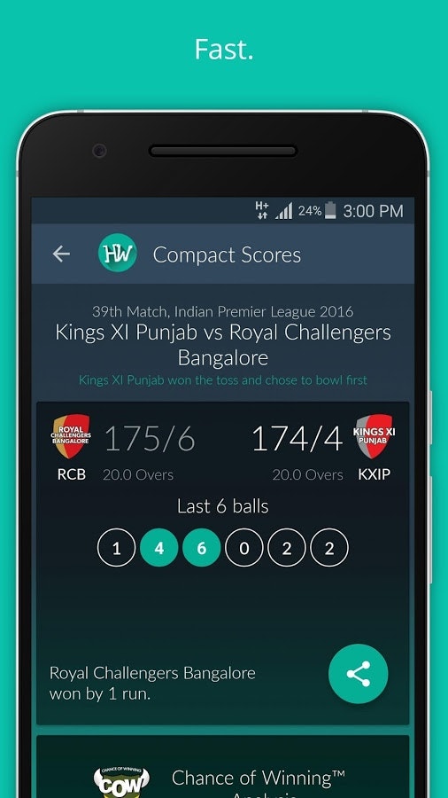 HW Cricket App | Fast Cricket scores gallery image