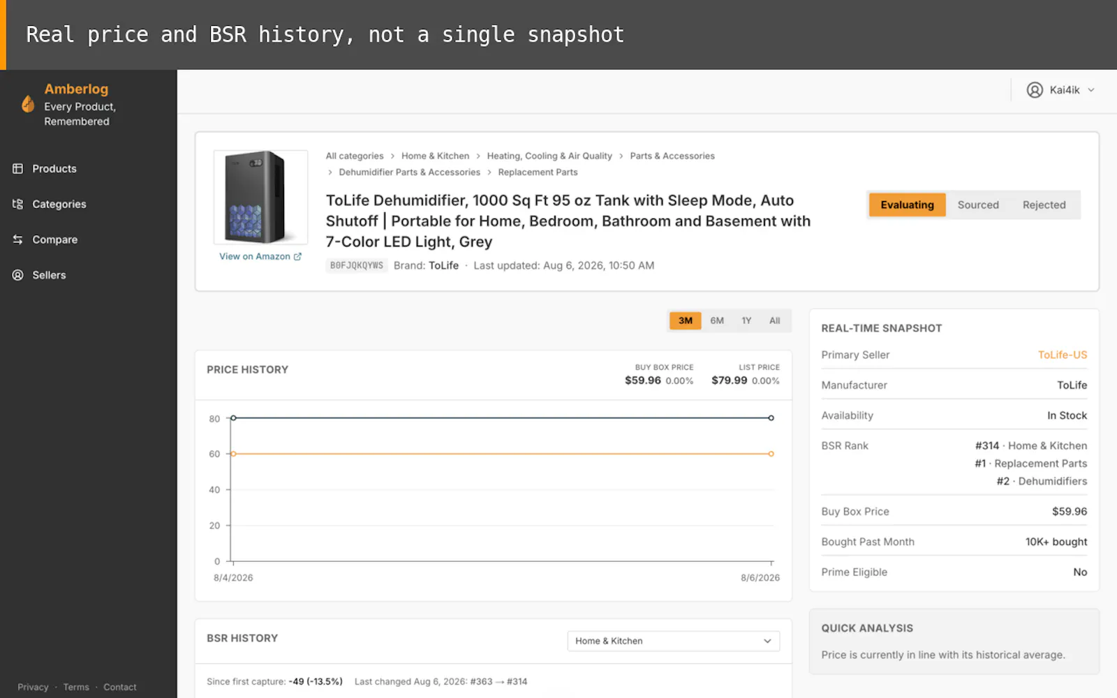 Amberlog screenshot 3