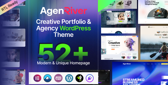 Creative Portfolio & Agency WP Theme - Main product screenshot demonstrating key features and user interface