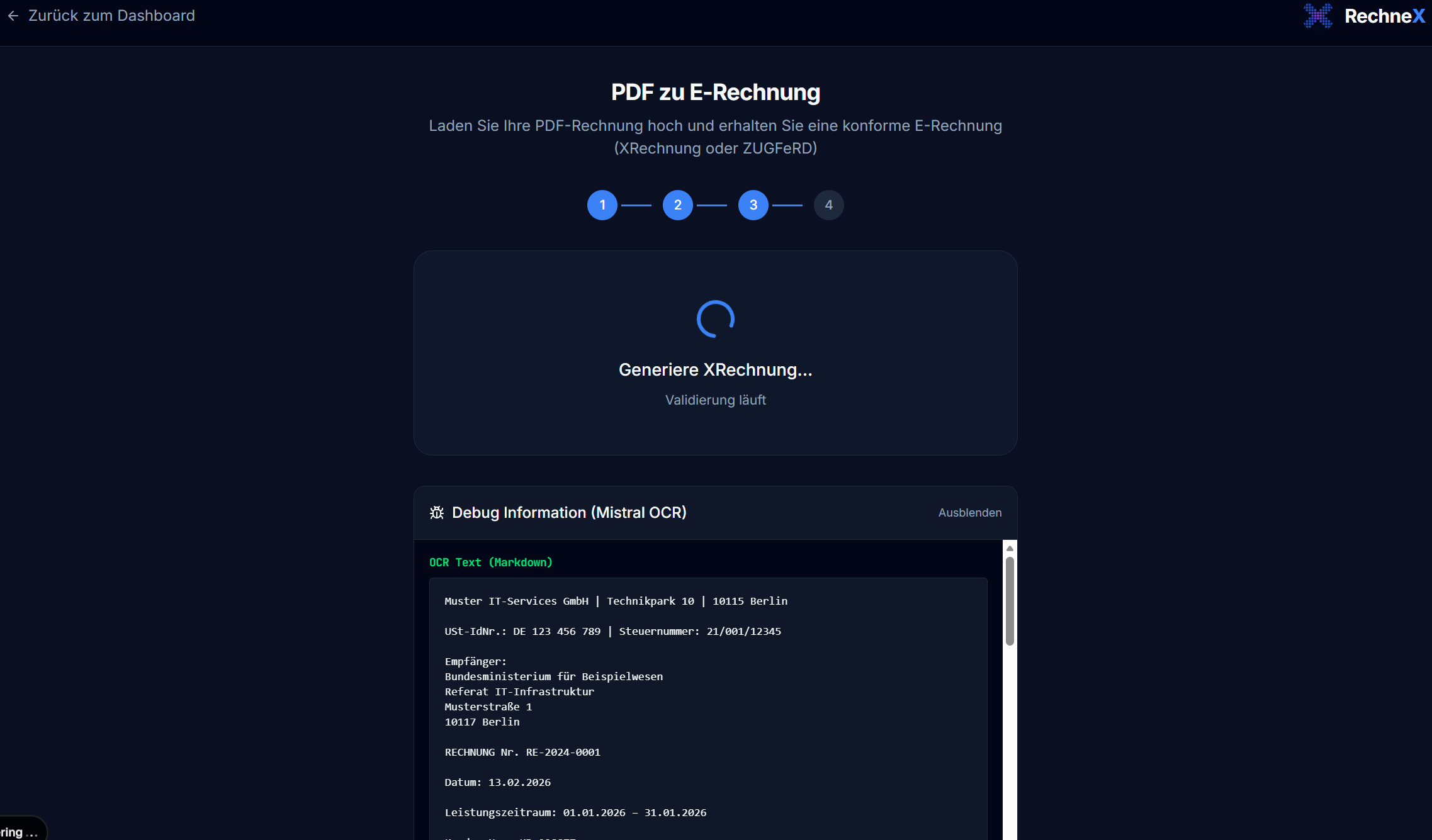 Rechnex - Screenshot 2 showing product features and functionality