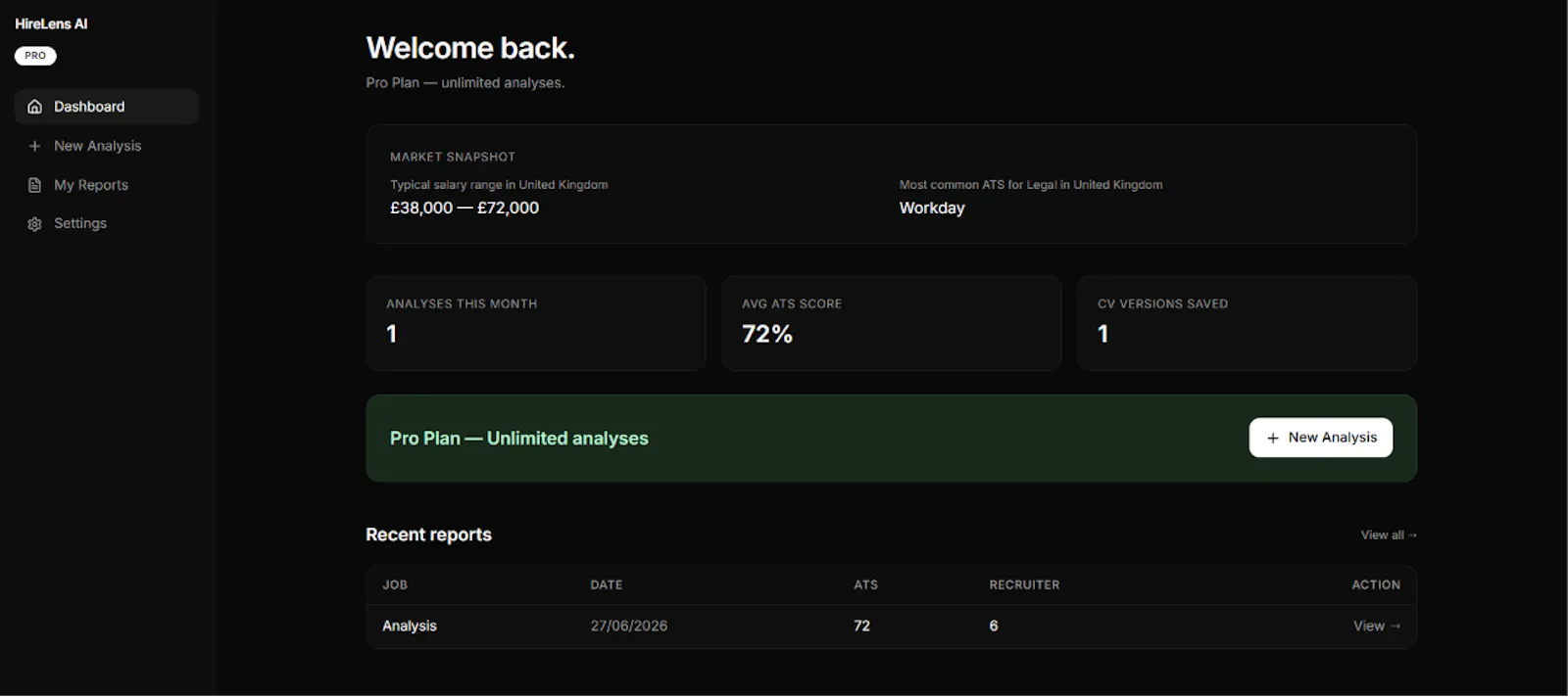 HireLens - Fix your CV, get interviews screenshot 2