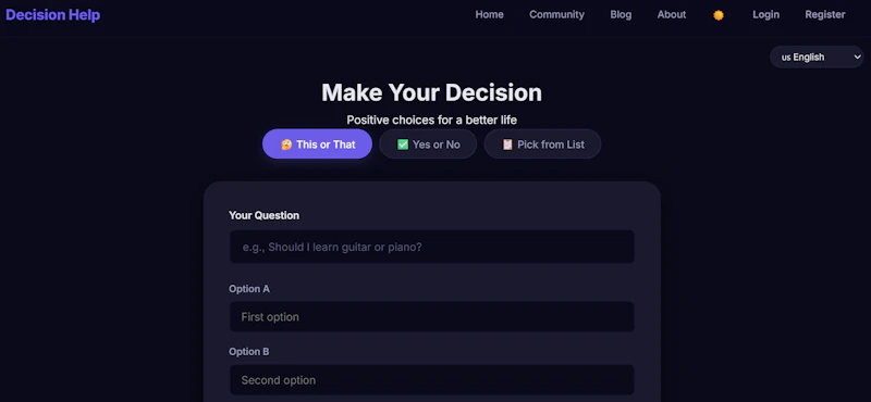Decision Help screenshot 2