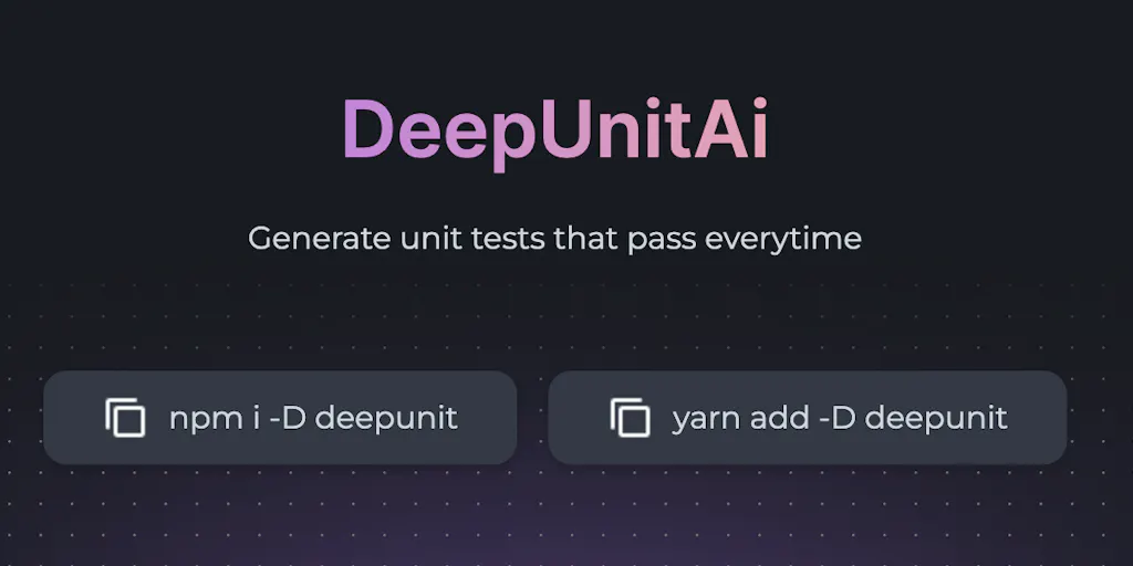 DeepUnit Generate Verified Unit Tests With AI Product Hunt Deepunit generate verified unit tests with ai product hunt