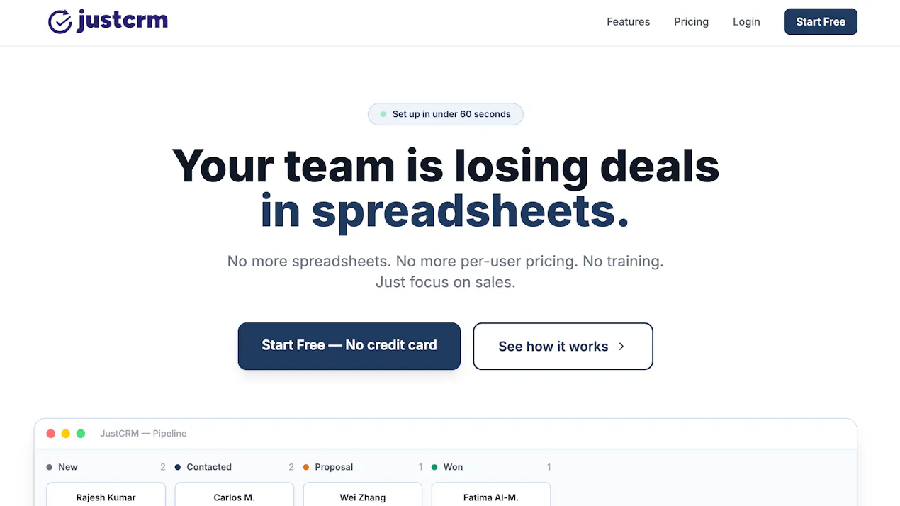 justcrm product