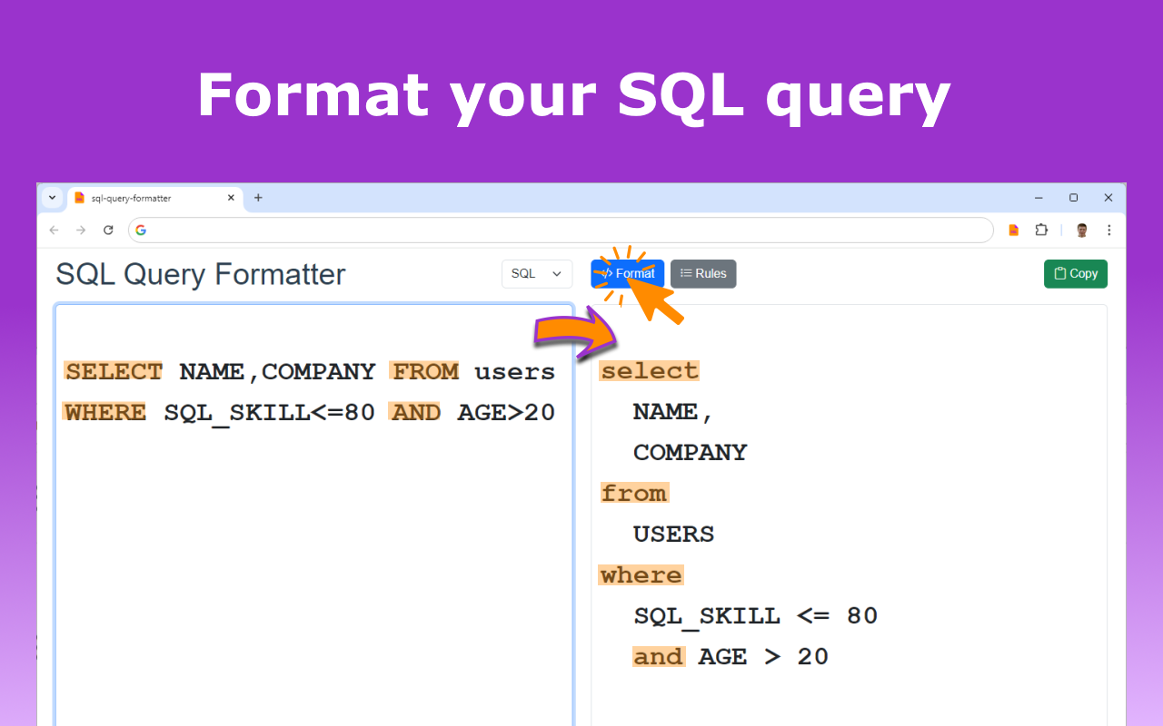 SQLクエリフォーマッタ media 1