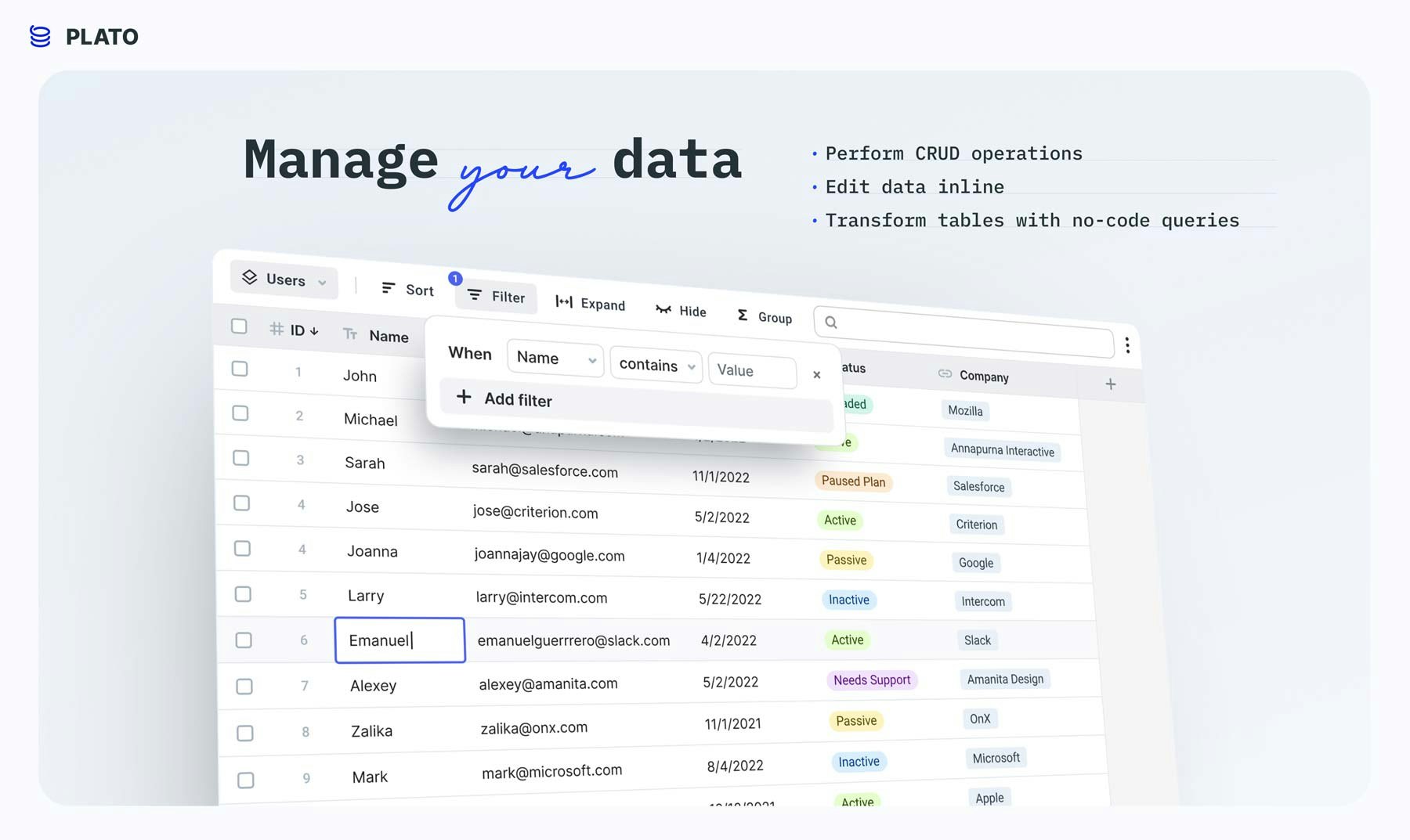 Media Plato - Các bảng quản trị dễ dàng với cơ sở dữ liệu SQL của bạn 3