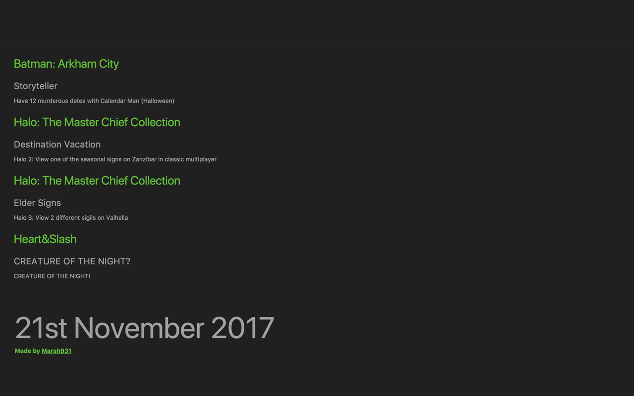 Achievement Calendar gallery image