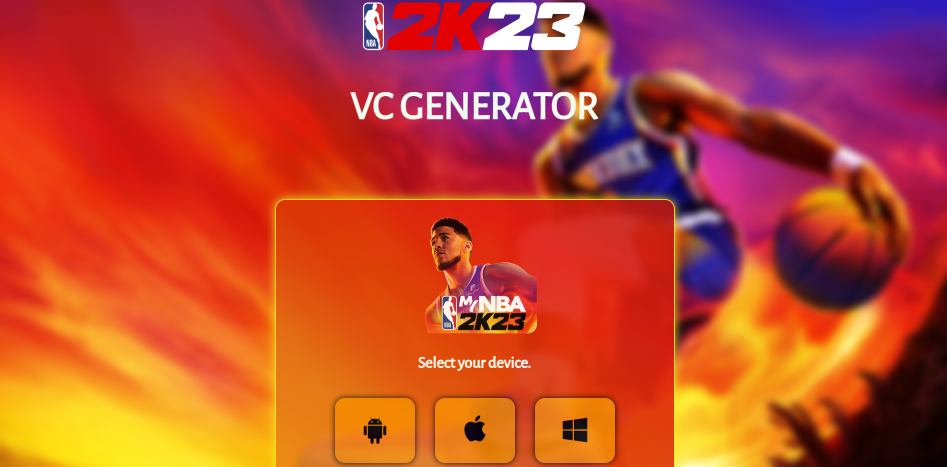 Generatore VC gratuito NBA2K23 media 2