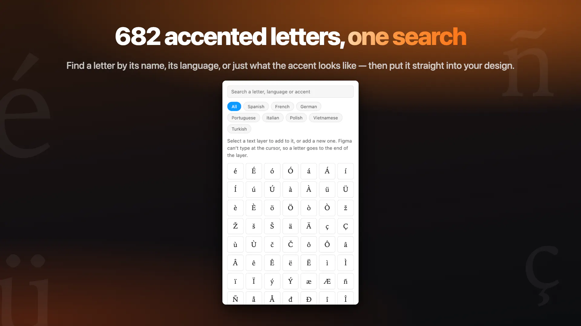 Accent Letters for Figma gallery image