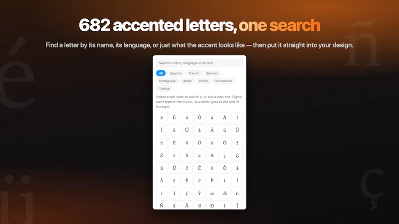 Accent Letters for Figma screenshot 1