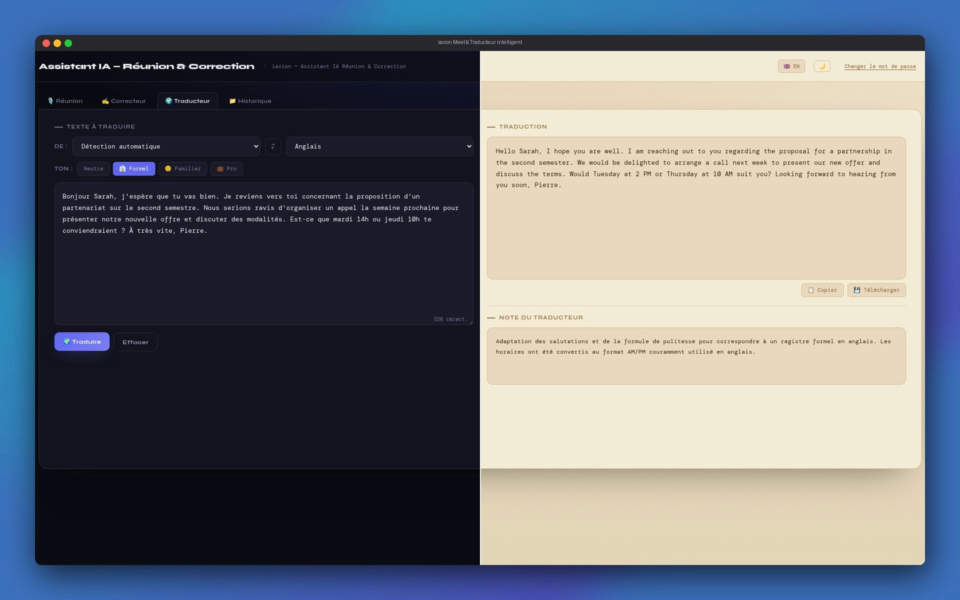 Meet — iaxion · IA Assitant for meeting gallery image