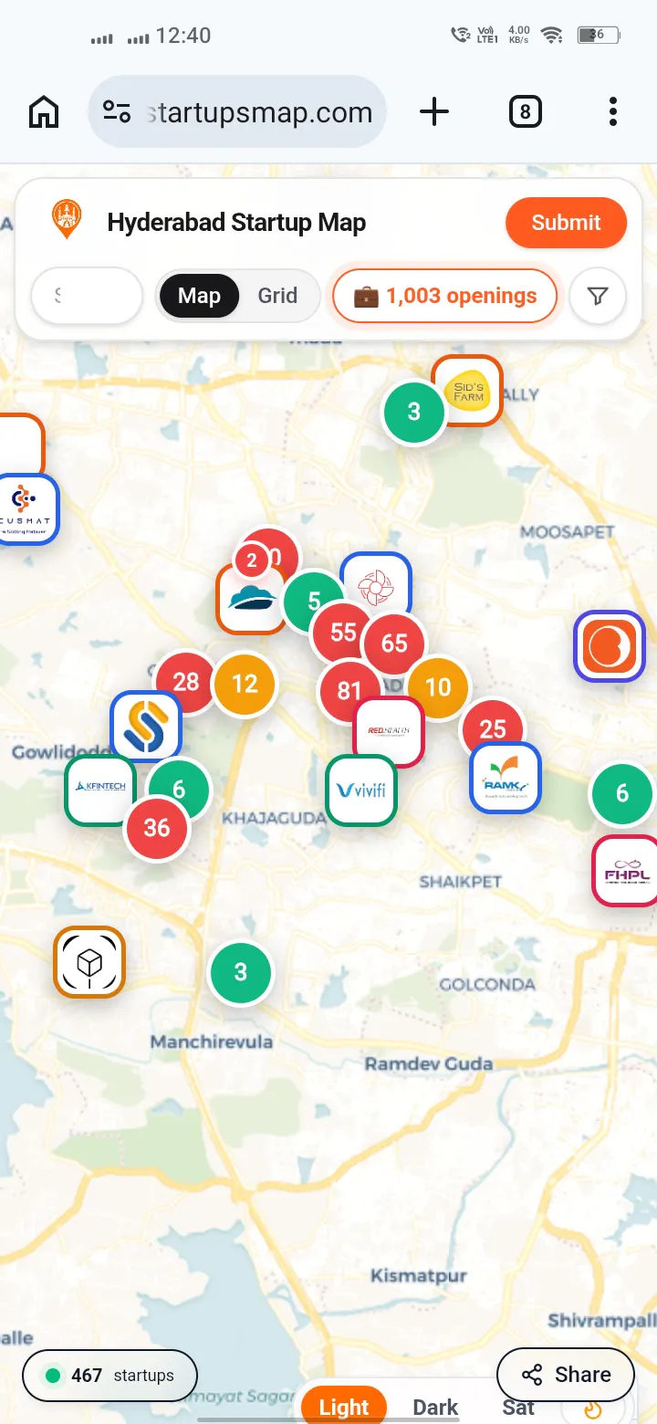 Hyderabad Startups Map gallery image