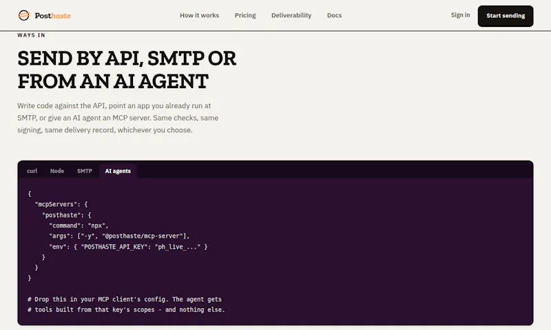 Posthaste screenshot 2