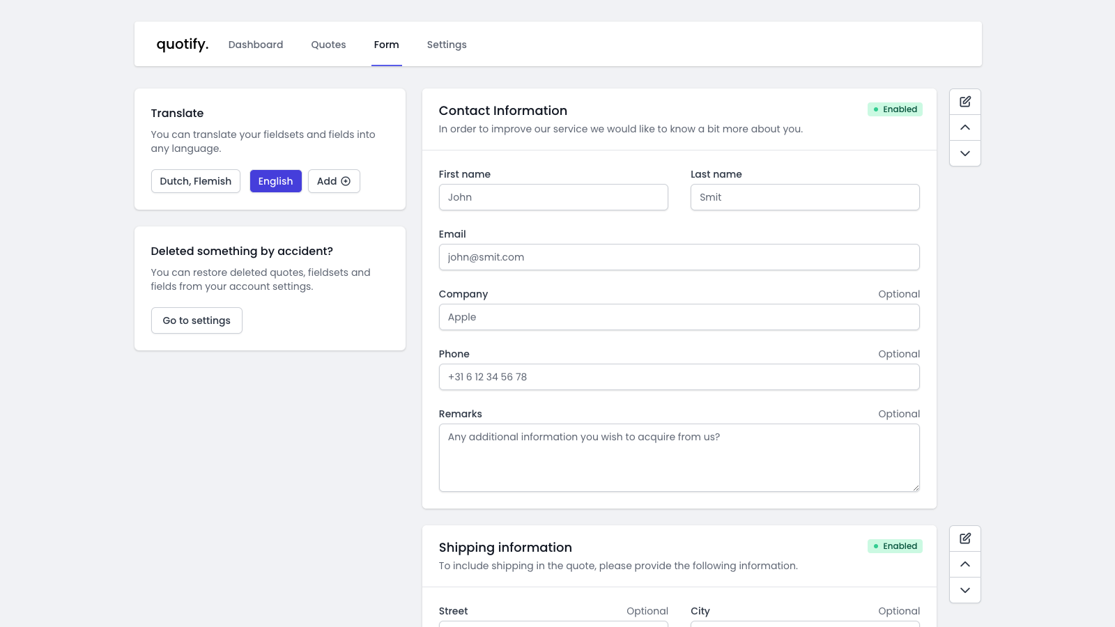 Quotify for Shopify gallery image