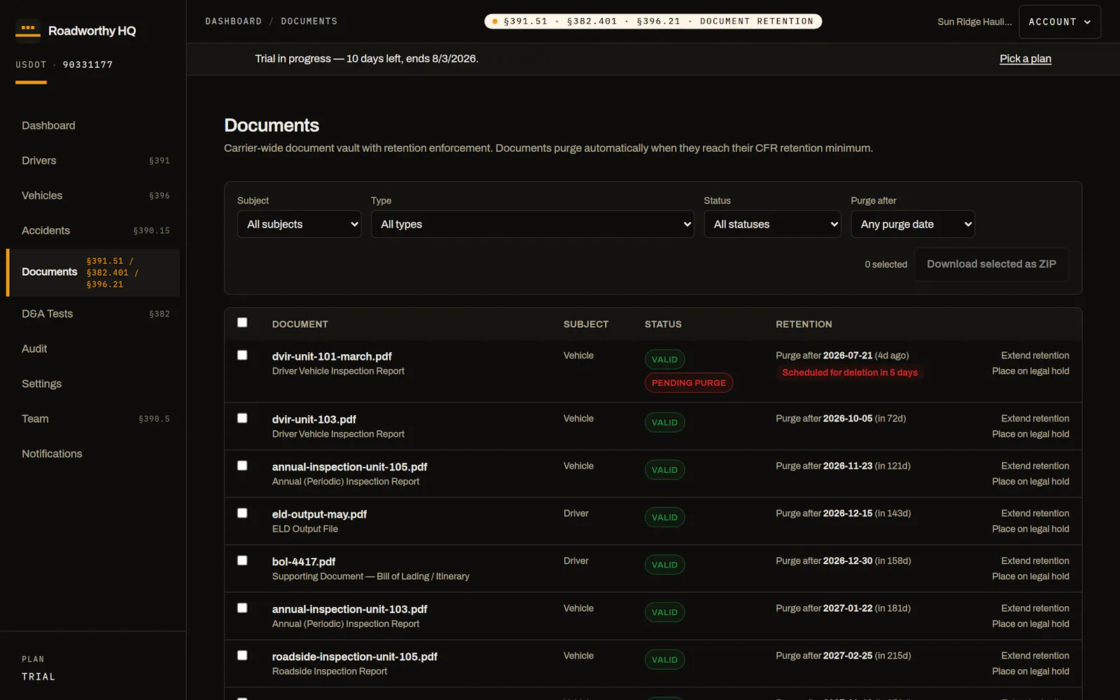 Roadworthy HQ screenshot 7