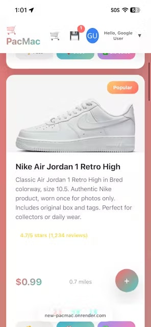 PacMac Marketplace - Screenshot 3 showing product features and functionality