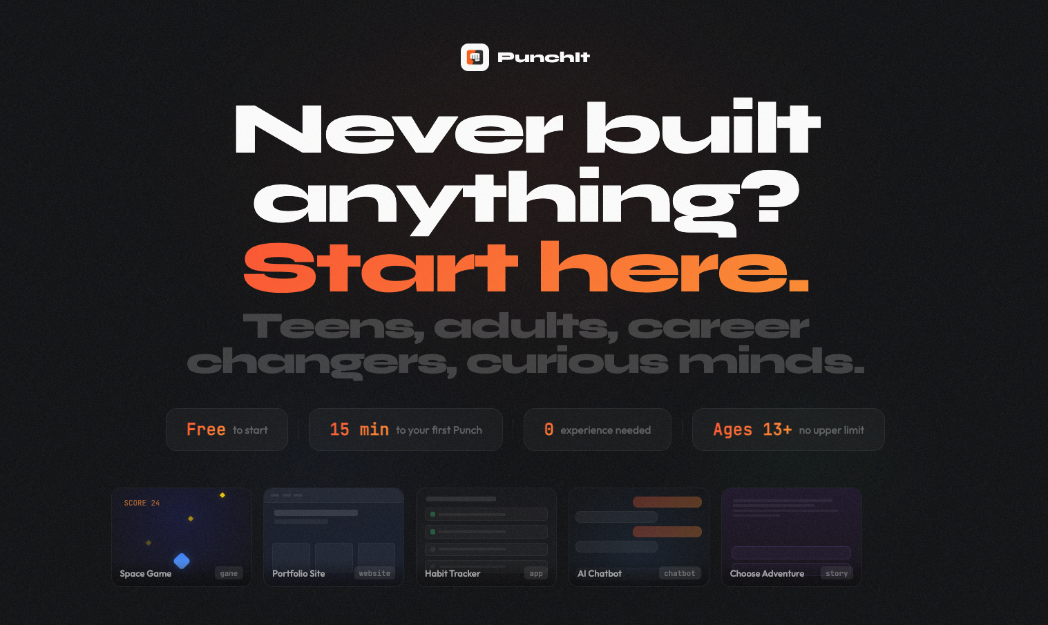 PunchIt — Vibe Coding for Newbies - Screenshot 5 showing product features and functionality