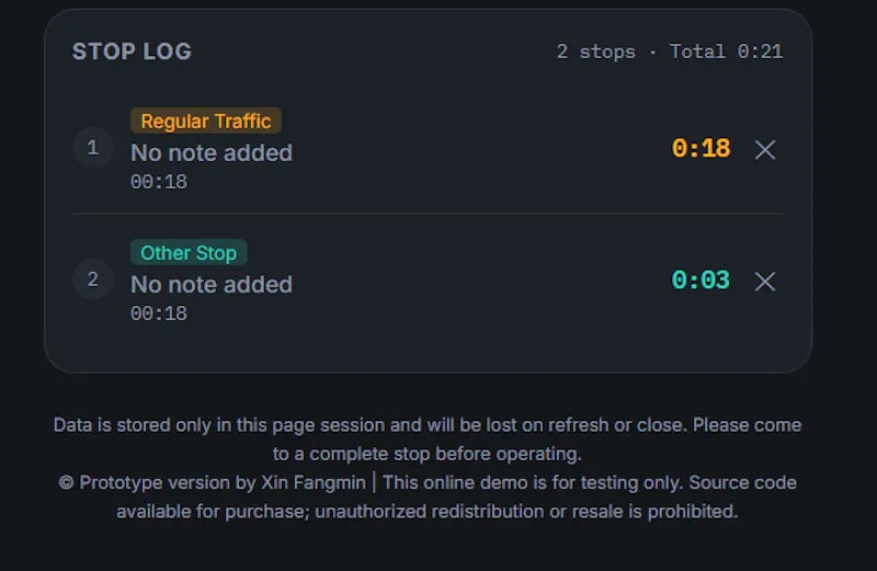 Stuckage · Trip Pause Timer screenshot 2