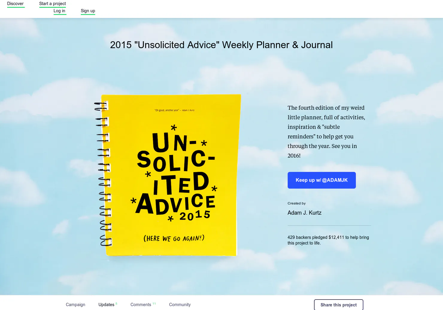 2015 "Unsolicited Advice"