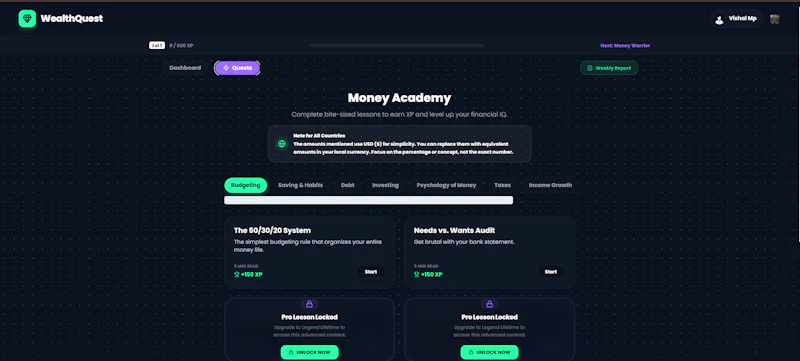 WealthQuest - Gamified Personal Finance screenshot 4