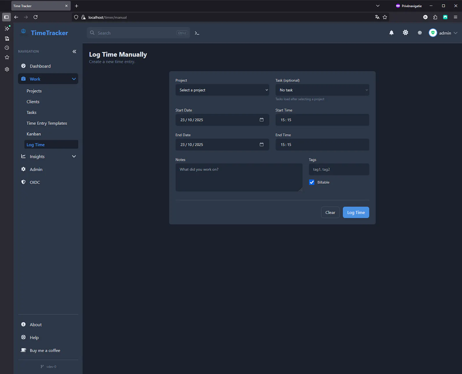 TimeTracker screenshot 3