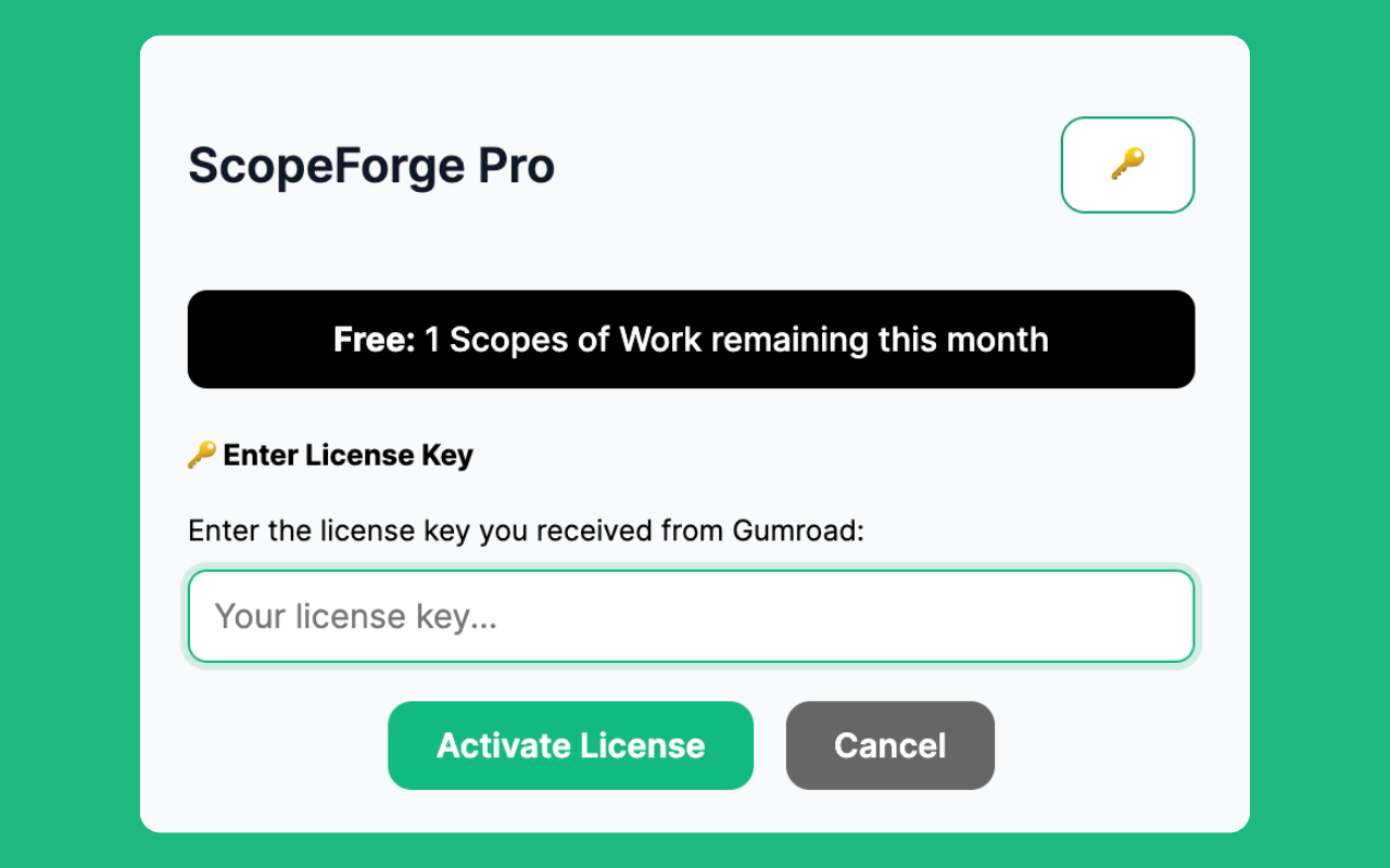 Scopeforge Pro - AL과 몇 초 만에 전문적인 작업 범위를 생성합니다 미디어 3