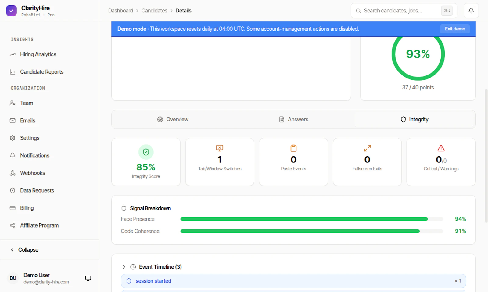 ClarityHire screenshot 3