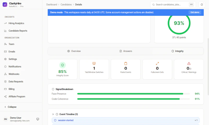 ClarityHire screenshot 3