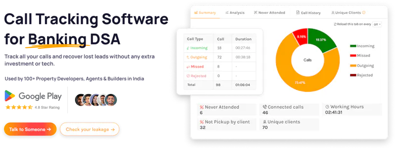Banking DSAs - Callyzer screenshot 1