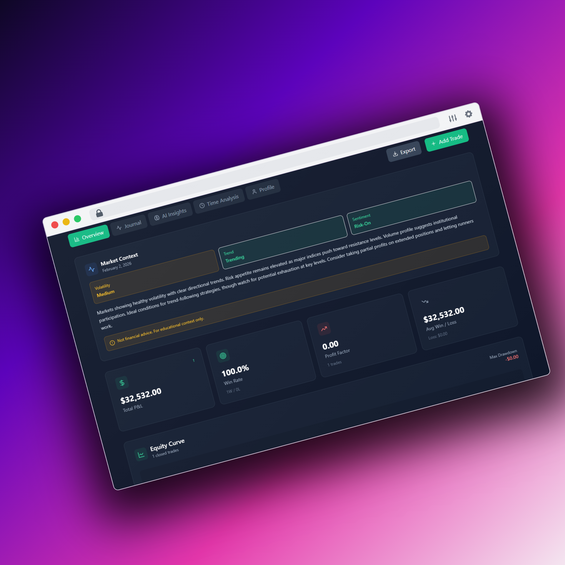TradeFrameAI - Screenshot 3 showing product features and functionality