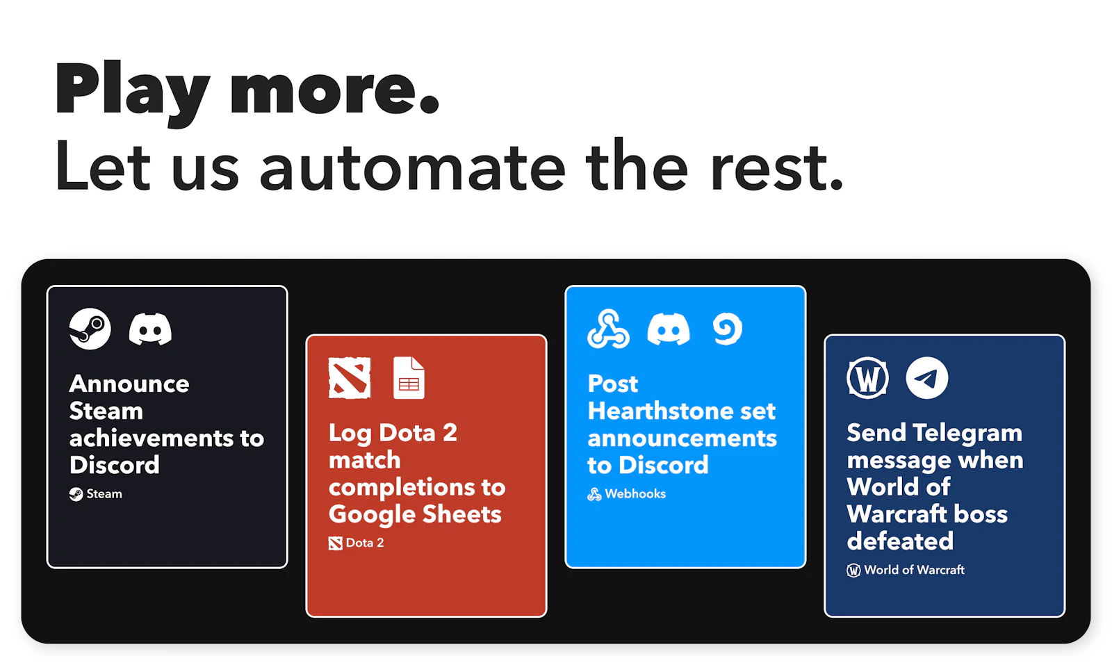 Gaming services by IFTTT screenshot 2