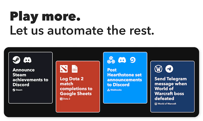 Gaming services by IFTTT screenshot 2